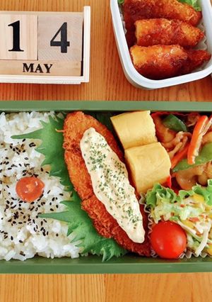 白身魚フライ弁当 21/5.14-レシピのメイン写真