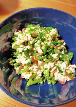 豆腐とクレソンと桜えびの胡麻ドレサラダ-レシピのメイン写真