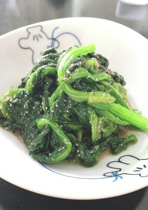 素人による超簡単ほうれん草の胡麻和え-レシピのメイン写真
