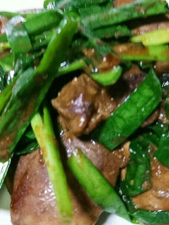 鶏レバーとにらの赤味噌炒め-レシピのメイン写真