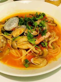 あさりと野菜のトマトスープパスタ-レシピのメイン写真