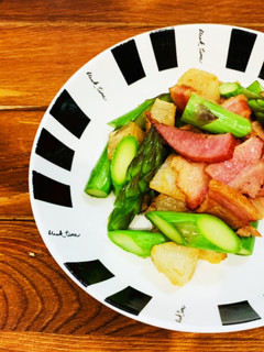 大根とアスパラとベーコンの醤油炒め-レシピのメイン写真