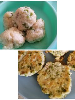 手づかみ食べに!一気につみれと魚バーグ!-レシピのメイン写真