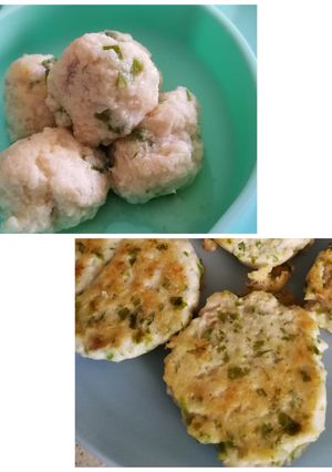 手づかみ食べに！一気につみれと魚バーグ！-レシピのメイン写真