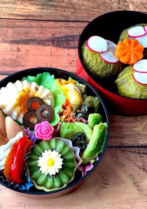 皐月14 めはりおにぎり弁当-レシピのメイン写真