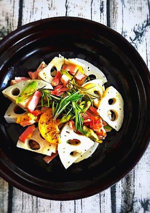 レンジで♪レンコンとベーコンの包み蒸し-レシピのメイン写真