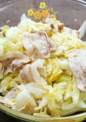 豚バラ肉とキャベツのレンジ蒸し-レシピのメイン写真