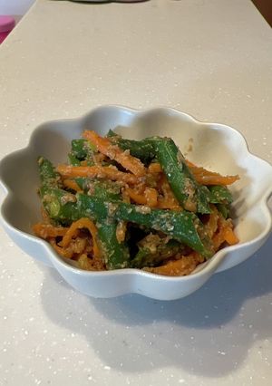 インゲン豆のゴマ味噌和え-レシピのメイン写真