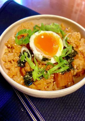 炊飯器におまかせ☆キムチの炊き込みごはん-レシピのメイン写真