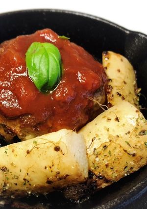 簡単♡かさ増しハンバーグ 玉ねぎそのまま-レシピのメイン写真