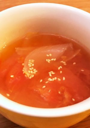 旬野菜で簡単トマトコンソメスープ-レシピのメイン写真