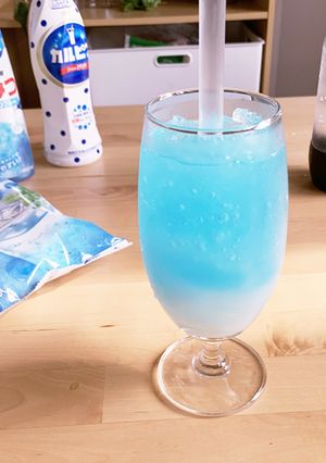 ノンアル・こんにゃくゼリーイン青サイダー-レシピのメイン写真