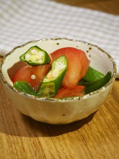 トマト・オクラのさっぱり酢の物♪ -レシピのメイン写真