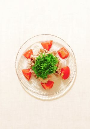 大葉たっぷり、新玉ねぎの冷しゃぶサラダ。-レシピのメイン写真