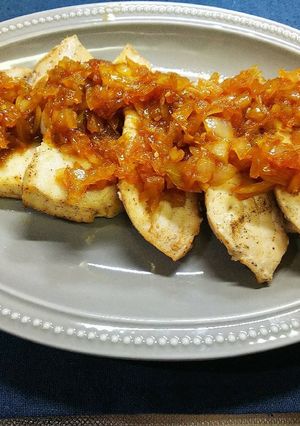 メカジキの玉ねぎソース-レシピのメイン写真
