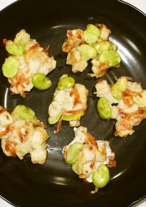 そら豆桜えびのかき揚げ♪簡単葉酸を摂取-レシピのメイン写真