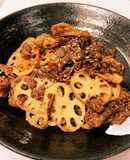 レンコンと牛肉の甘辛炒め〜ピリ辛にも〜
