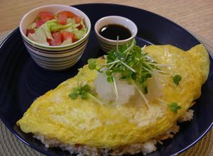 和風オムライス♪大根おろし＆ポン酢ソース-レシピのメイン写真