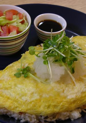 和風オムライス♪大根おろし＆ポン酢ソース-レシピのメイン写真