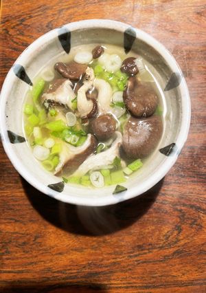 平茸と大根菜のお味噌汁-レシピのメイン写真