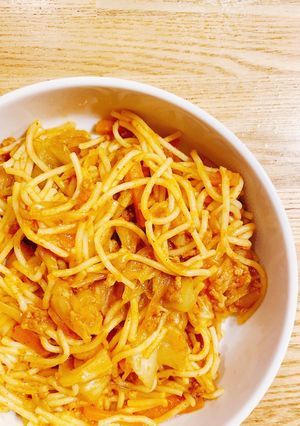 時短！お鍋一つで大量ミートソースパスタ-レシピのメイン写真