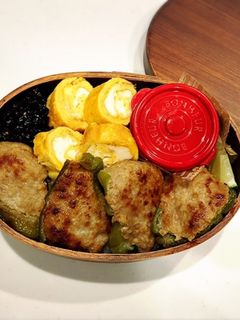 のっけ弁当(ピーマン肉詰め4)-レシピのメイン写真