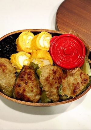 のっけ弁当(ピーマン肉詰め4)-レシピのメイン写真