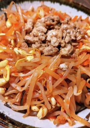 ナムルともやしとささみのおからビビンバ丼-レシピのメイン写真