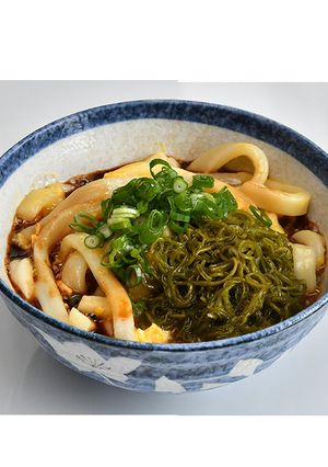 伊勢うどんめかぶのせ（たまごとじ）-レシピのメイン写真