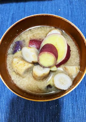 さつまいもの味噌汁-レシピのメイン写真