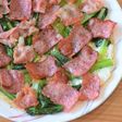 小松菜ベーコンの卵白焼き