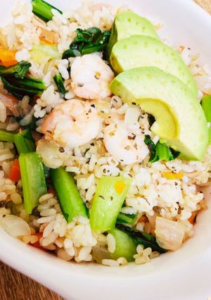 炊いたご飯で!アボカドえびピラフ♪-レシピのメイン写真
