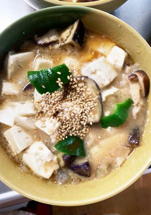 レンジ豚こまオイ辛子炒め味麻婆豆腐茄子-レシピのメイン写真