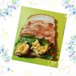 軽食♪たらこ?入りスクエッグロールサンド