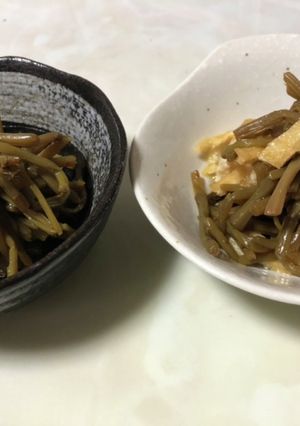 山菜【みず菜】炒め煮☆-レシピのメイン写真