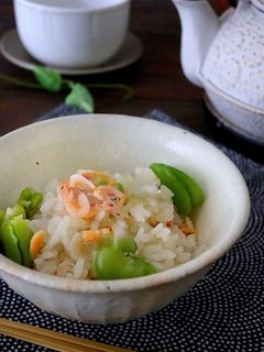 そら豆と桜えびの炊き込みご飯-レシピのメイン写真