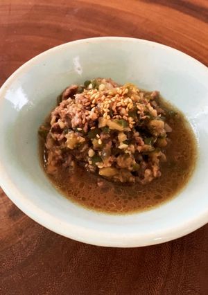 丸ごとピーマンのひき肉煮込み-レシピのメイン写真