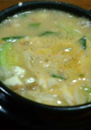 簡単☆韓国テンジャンチゲ♪味噌鍋で～す-レシピのメイン写真