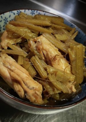 路地フキと手羽中の白ダシ煮(⇖≧↺≦⇗)-レシピのメイン写真