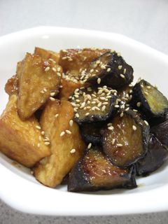 ご飯が進む☆厚揚げ&茄子の味噌炒め♪-レシピのメイン写真