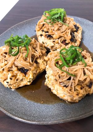 食物繊維強化!納豆おからハンバーグ-レシピのメイン写真