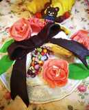 紅茶のシフォンケーキで作るギミックケーキ
