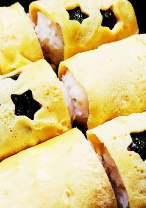 おやつやお弁当に♪卵巻きおにぎり-レシピのメイン写真