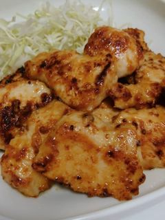 簡単!お肉柔らか♪鶏胸肉の味噌マヨ焼き-レシピのメイン写真