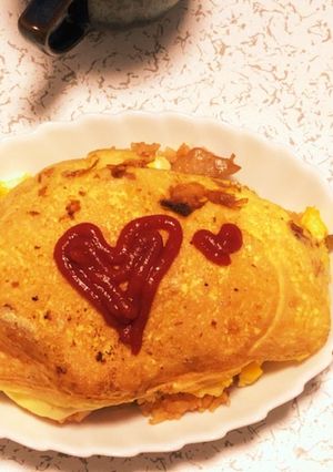 卵くしゅふわ♡味もしっかりオムライス♡-レシピのメイン写真