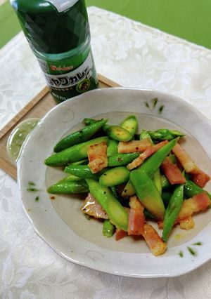 アスパラベーコン炒めカレー味-レシピのメイン写真