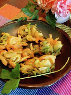 空豆と三つ葉のかき揚げ-レシピのメイン写真