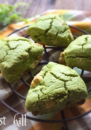 卵なし・米粉の抹茶ホワイトチョコスコーン-レシピのメイン写真
