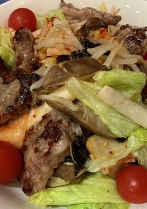 キムチ焼肉海苔サラダ-レシピのメイン写真