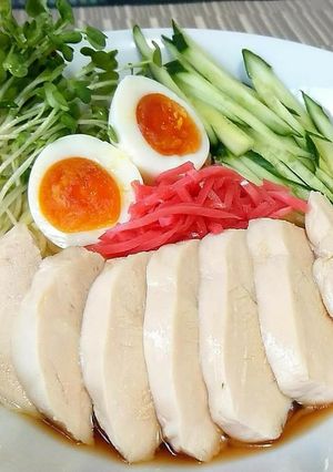 超簡単!サラダチキン冷やし中華!!-レシピのメイン写真